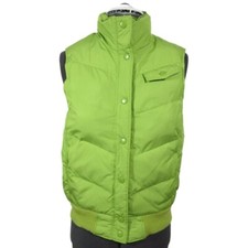 Gap women's Y2K 90s green snap front down blend filled puffer ski snow vest S