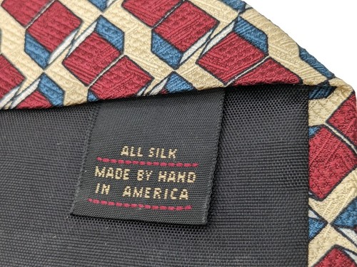 Boulder Trading Group Men’s Neck Tie 100% Silk Abstract Geometric Multicolor USA - Picture 4 of 5
