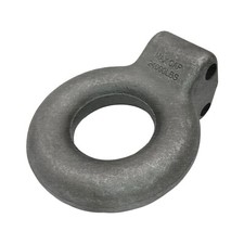 Raw Steel Pintle Hitch Lunette Eye Ring - 24000 Lbs 3 Inch Id - Channel Style