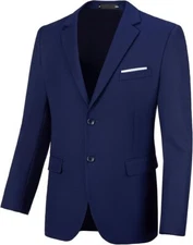 Cooper & Nelson Men's Slim Fit two Button Jacket Suit elegant Size 50R blue NWT