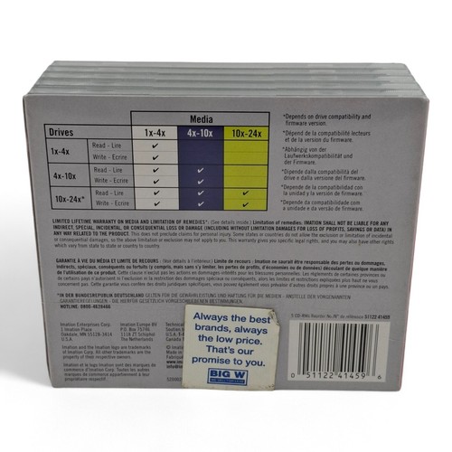 Pack 5 Coloured CD-RW Media Disc in Jewel Cases 1x-4x 700mb Pack 5 - Picture 3 of 3