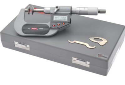 SPI 0-1'' IP54 Ratchet Stop Thimble Electronic Disc Micrometer