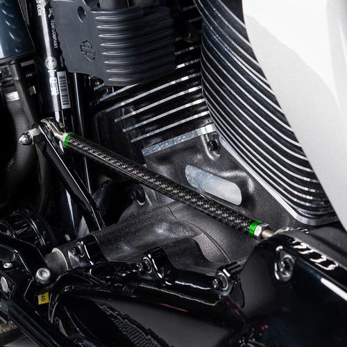 Axion Carbon Fiber Adjustable Green Shift Linkage For Harley Touring & Softail - Foto 9 di 11