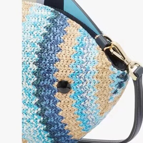 Kate Spade What A Catch 3D Fish Crossbody Straw Fish Bag Novelty