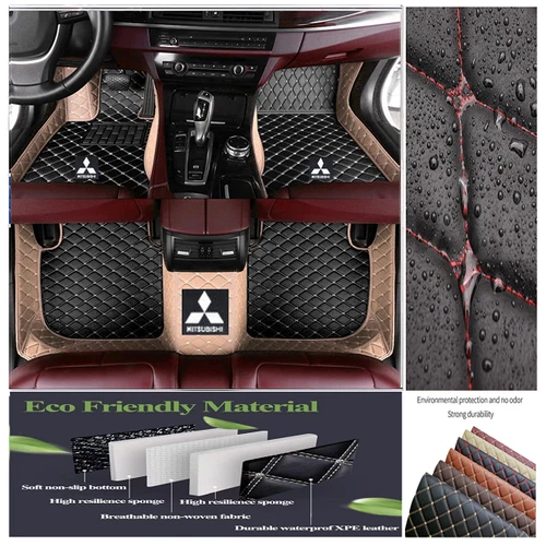 For Mitsubishi All Models Car Floor Mats Luxury Custom Waterproof Pad Carpets - Imagen 32 de 41
