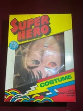 Vintage Ben Cooper Super Hero Mork Costume Mask And Box Size 8-10 Medium