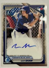 2024 BOWMAN #CPA-SS SAM SHAW CHROME AUTO 1ST PROSPECT