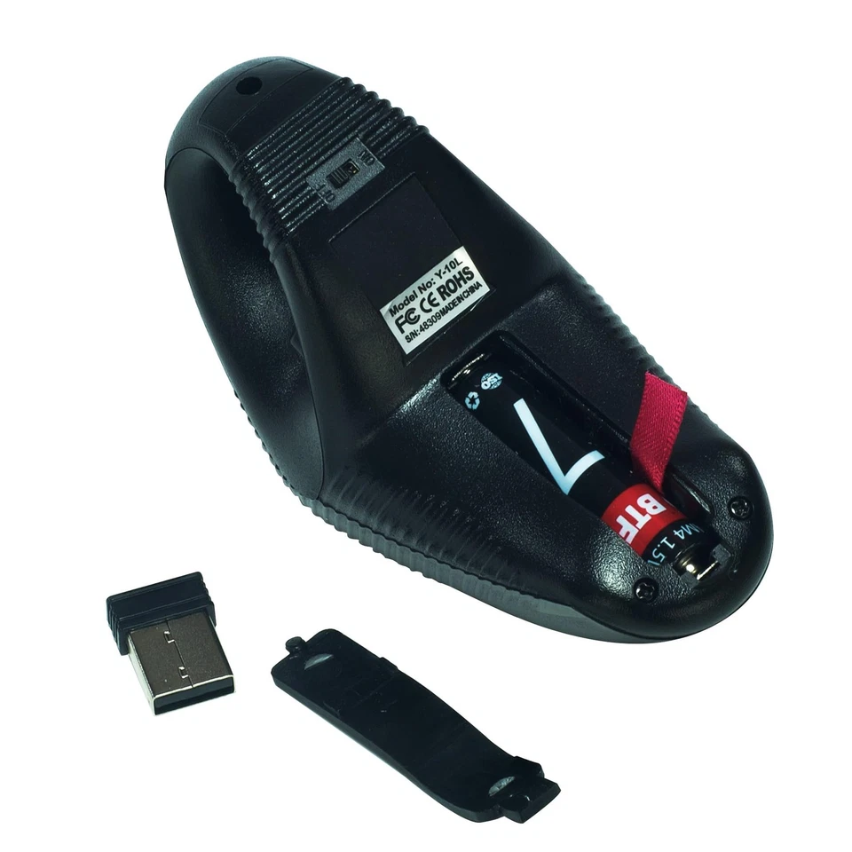 Y-10L Finger Handheld Trackball Mouse with Laser Pointer, 2.4G USB Wireless T... - Image 4 of 4