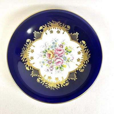 Großer Tiefer Teller  Lindner Porzellan Echt Kobalt West Germany Ø ca. 28,5 cm