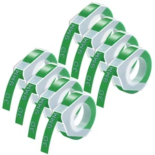 8PK 3D Emobssing Labels Refills Green 520103 For Dymo Organizer Xpress Pro 12696