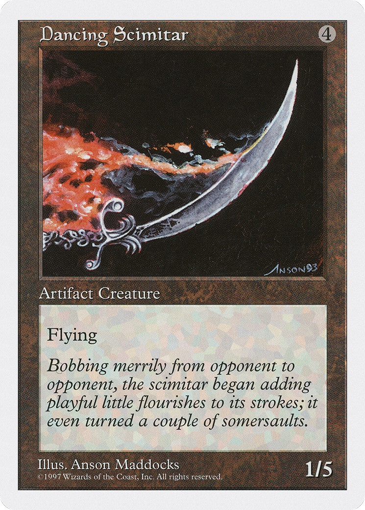 Dancing Scimitar (HP) Fifth Edition 5ED Magic MTG