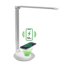Mount-It! Desk Lamp with Wireless Charger and USB-Charging Port, Dimmable Des...
