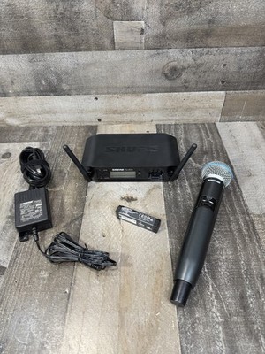 Shure GLXD4 Wireless Receiver w/ GLXD2 SM58 Handheld Mic, PS43US & Battery!