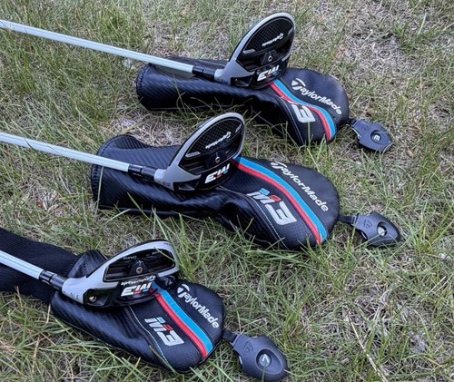 Taylor Made M3 Set Of 3, RH, FULL CLUB, NEW GRIPS. 3-15, 5-19, 4-21