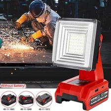 25W 1500LM LED Work Light for Milwaukee 18v Battery Cordless Jobsite Flashlight