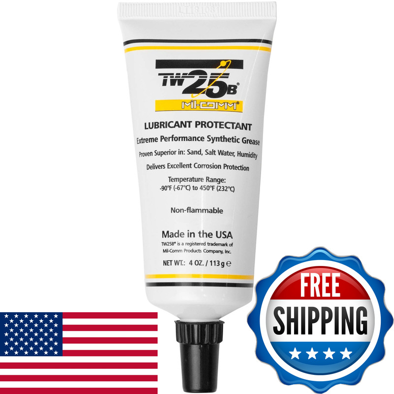 Mil-Comm Tw25B Premium Firearm And Gun Grease 4-Ounce Tapered Tip Tube