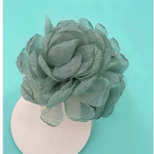 Rose Petal Sheer Fabric Hair Claw Clip   Mint