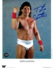 Tito Santana WWF Autographed 8x10 Promo Photo