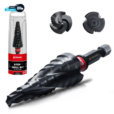 Step Drill Bit for Metal M35 Cobalt Step Drill Spiral Flute Unibit Step