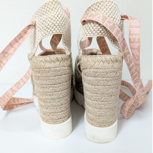 Espadrilles plateforme Stella McCartney Gaia Crystal cheville-wrap femme EU 40/US 10 - Photo 9/14