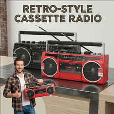 Cassette Radio Player MP3 Recorder Bluetooth Speaker AM/FM/SW/USB Retro Radio