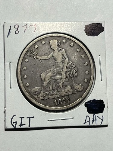 1877-P Trade Silver Dollar $1 Nice Original VF Very Fine Nice Type Coin