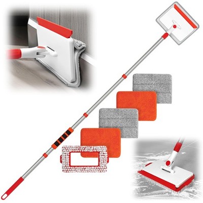 Baseboard Cleaner Tool with Handle, 56 inches Base Boards Cleaning Mop Scrubb...