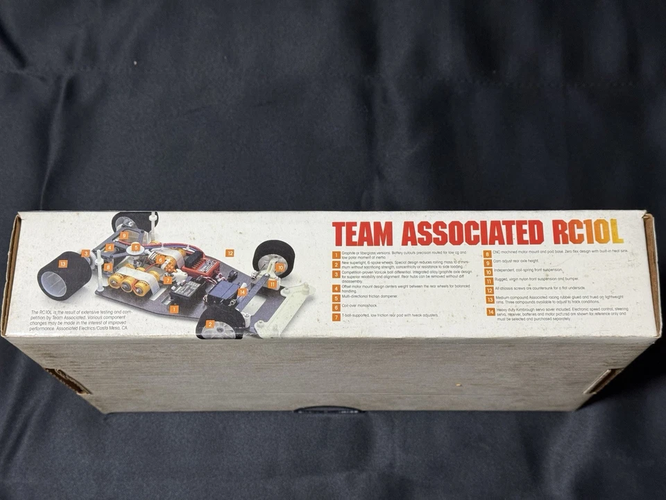 Vintage Team Associated ae RC10L SSW 2WD Kit Carbon Chassis New Made in the USA - Image 3 of 4