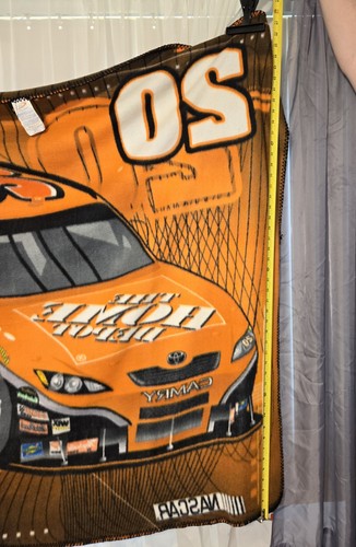 NASCAR: Tony Stewart Decke - 100% Polyester Überwurf #20 Home Depot Logo 57x48-EUC - Bild 6 von 6