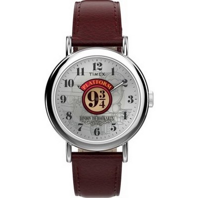 Timex Weekender Platform 9 3/4 Harry Potter Leather Strap Unisex Watch TW2Y76200