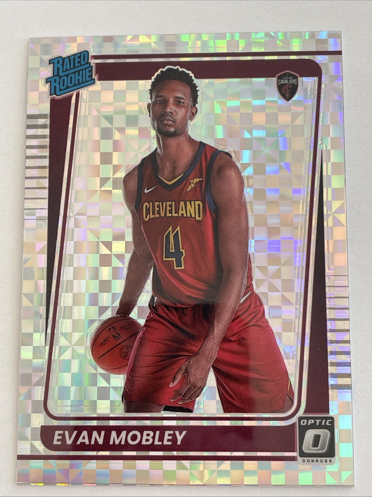 2021-22 Panini Donruss Optic - Rated Rookie Evan Mobley #175 Checkerboard Prizm