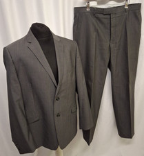 Paul Costello 100 Wool Formal Dress Suit Jacket Trousers Grey 44R A4074