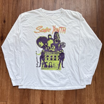 Sonic Youth Kool Thing Long Sleeve Shirt Large Medium Y2K White Band