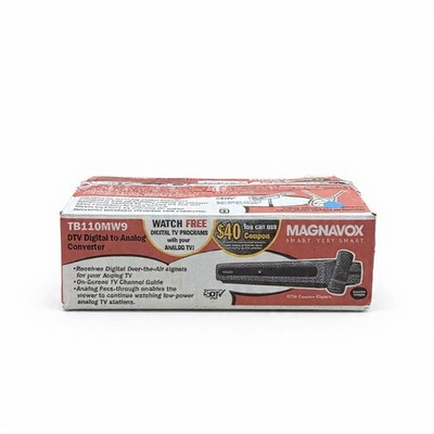 Magnavox DTV Digital To Analog TV Converter TB110MW9 W/ Remote - NEW/ Open Box 