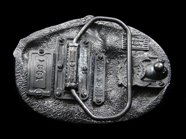 RH11108 *NOS* VINTAGE 1988 **TRABAJADOR DE LA CONSTRUCCIÓN** HEBILLA DE CINTURÓN CONMEMORATIVA Foto 2 de 2