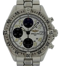 Breitling 41mm Men's Colt 100M White Dial Automatic Chrono SS Watch Ref: A13335!