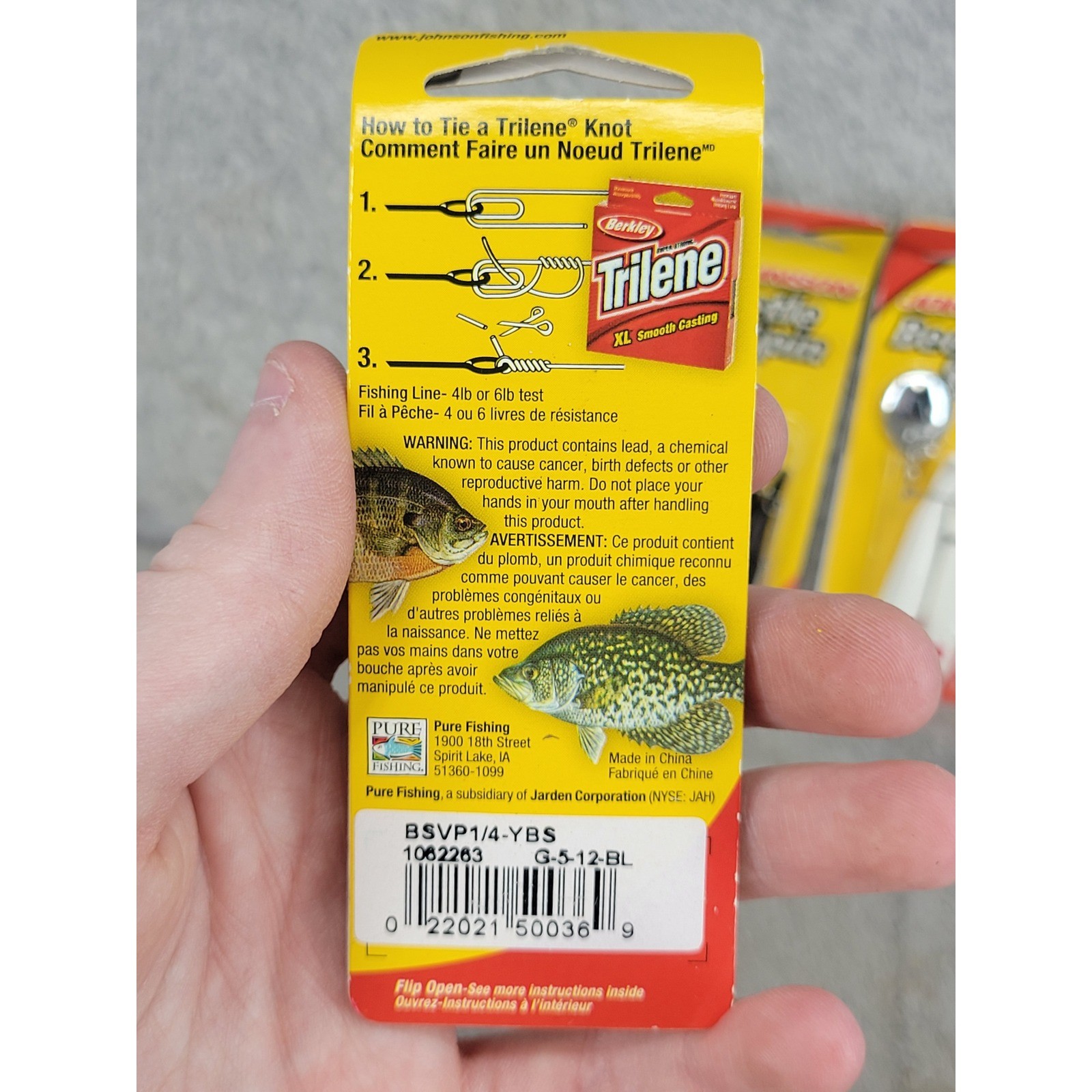 Johnson Beetle Spin Fishing Lures 1/4 oz Spinnerbait 3 Pack Yellow White Black - Image 3