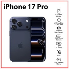 Apple iPhone 17 Pro 5G 12GB+512GB DEEP BLUE Dual SIM Unlocked iOS Cell Phone