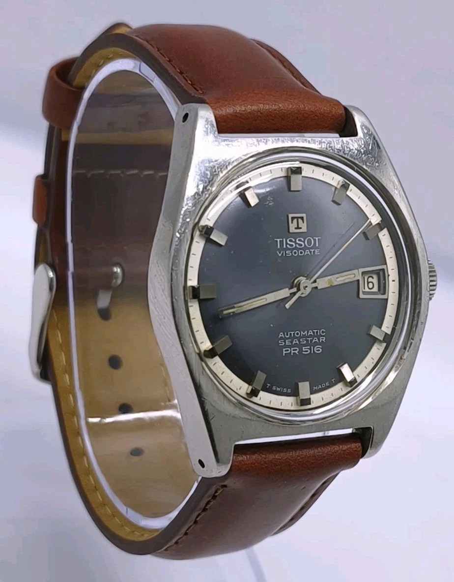 Montre Vintage Tissot Visodate – Mécanique Manuelle, Boîtier Plaqué Or 34 Mm, Occasion