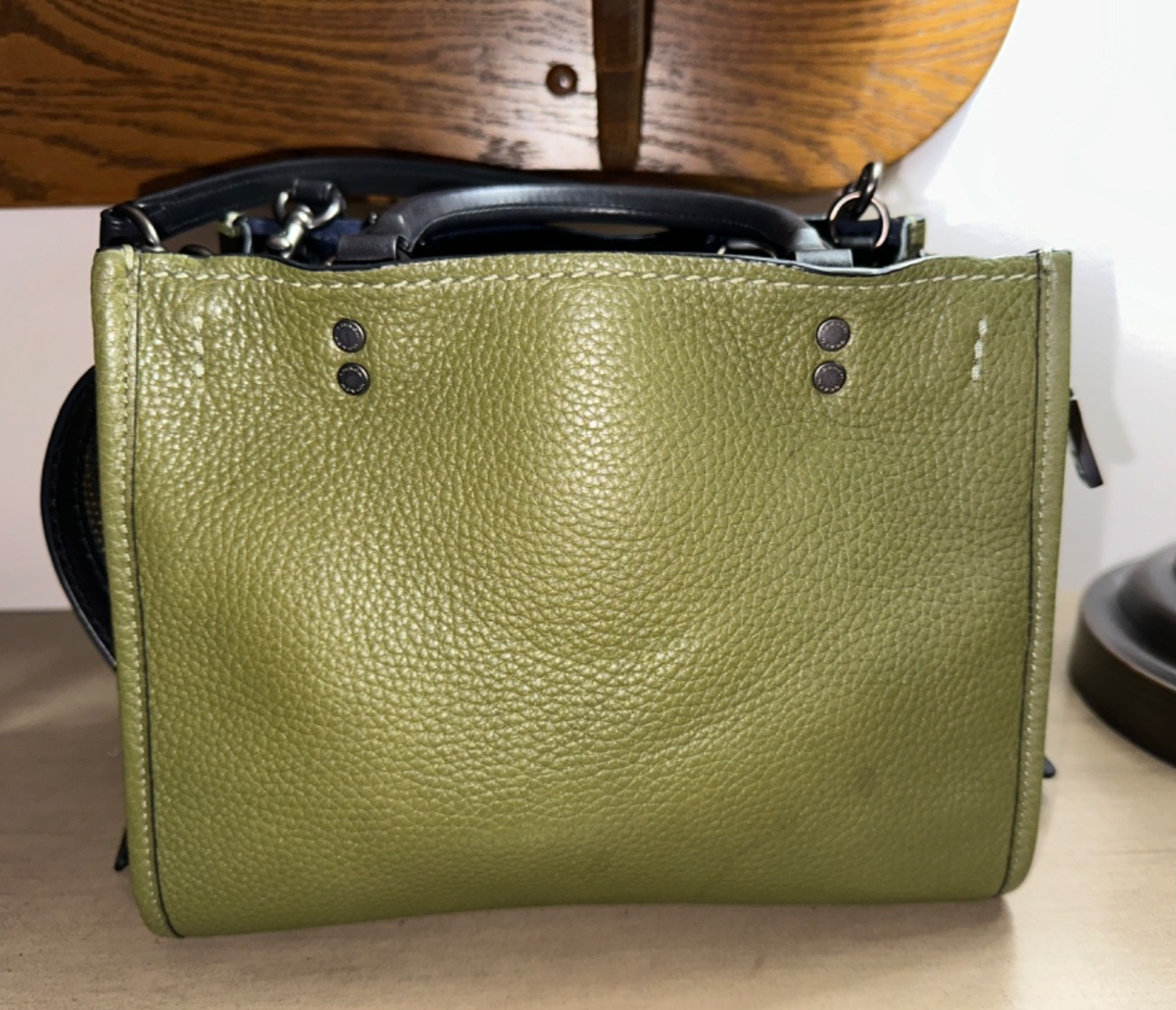 COACH 1941 ミリタリージャケット 50サイズ オリーブ COACH 1941 Rogue 25 Pebbled leather satchel bag purse 54536 Olive