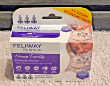 FELIWAY  Optimum 3 x 30 Day Cat Calming REFILLS for Pheromone Diffuser EXP 2027