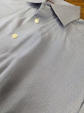 Eton Men's Dress Shirt Size 16 41 Contemporary Fit Blue Spread Collar