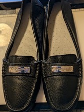 Coach Black Leather Loafers Fredrica Size 7.5
