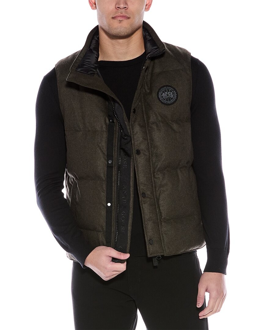 Canada Goose Wool-Blend Down Puffer Vest Men's Green L