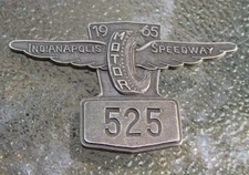 1965 Indianapolis 500 Hallmarked Bastian Bros. Silver Pit Pin Low Number #525