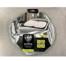 Auto Drive Car Windshield Twist Sun Shade Holographic White Universal Fit New