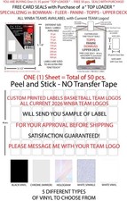 ONE TOUCH STICKERS CUSTOM LABELS PANINI - TOPPS - DONRUSS - ALL WNBA TEAM LOGOS