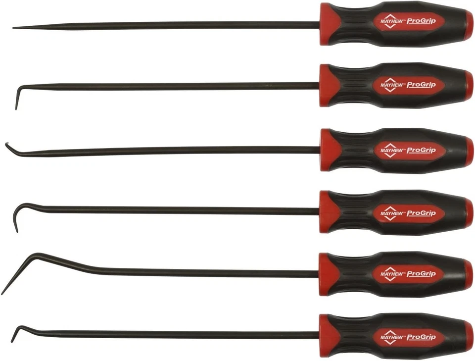 Long Pick Set 6-Piece Black Oxide Hand Tools for Precision Work - Image 2 of 3