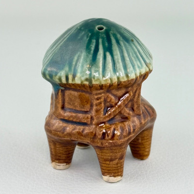 Vintage Small Tiki Hut Aquarium Fish Tank Ceramic Ornament Japan 2.25''