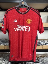 Manchester United Home 2023/2024 Football Shirt Authentic Player Issue Large